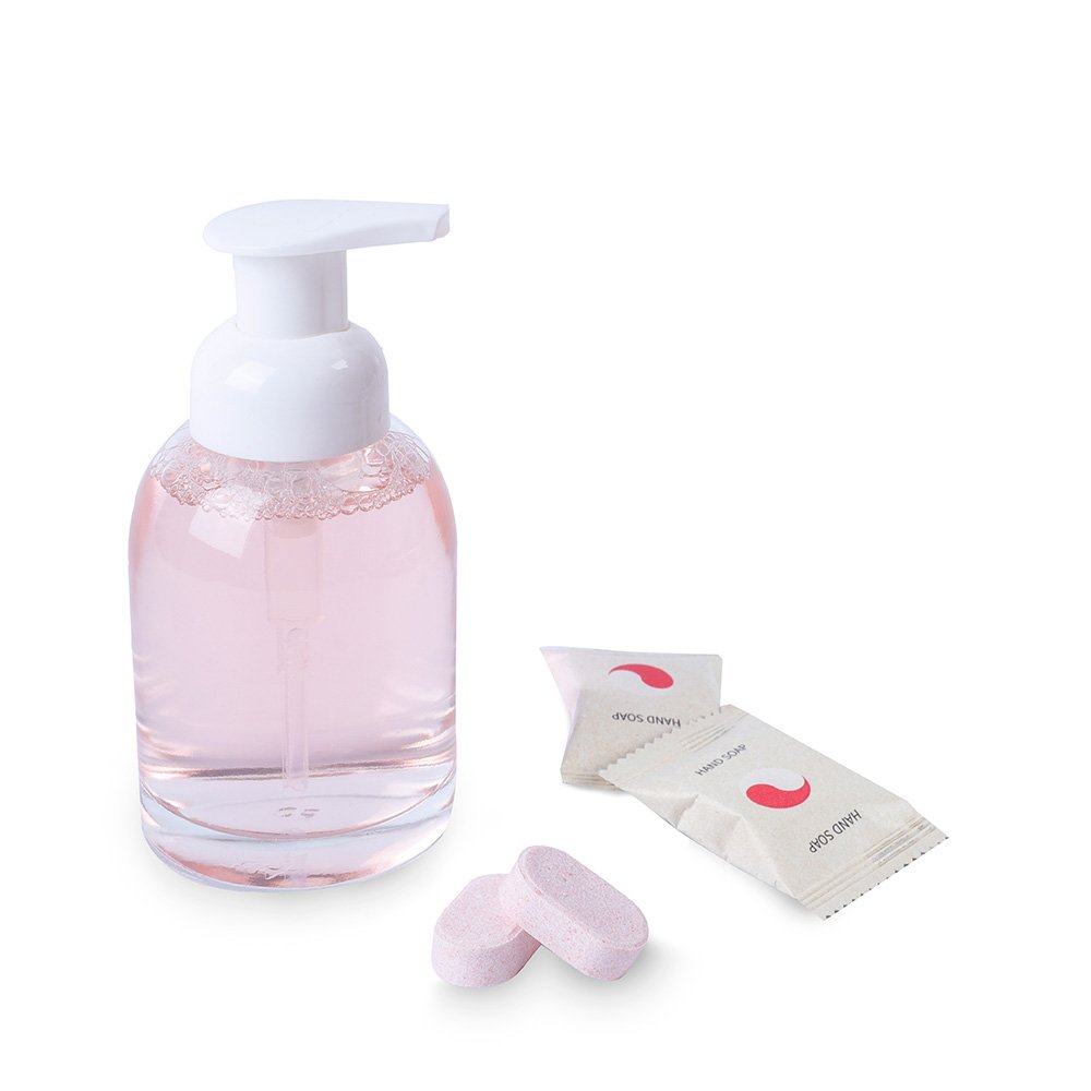 eco friendly foaming tablets soap hand refill hand soap tablet with bottle