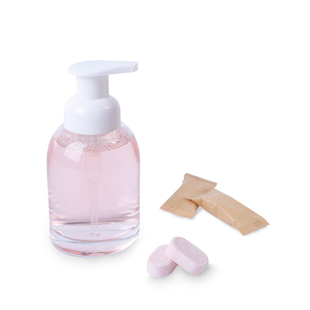eco friendly foaming tablets soap hand refill hand soap tablet with bottle