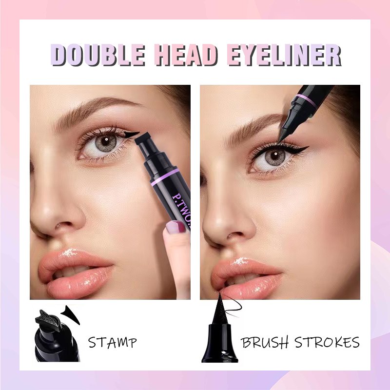 P.TWO.P 2 Pcs/Lot Eye Cosmetics Waterproof Long-lasting Quick-drying Liquid Silky Smooth Beauty Makeup Soft Eyeliner