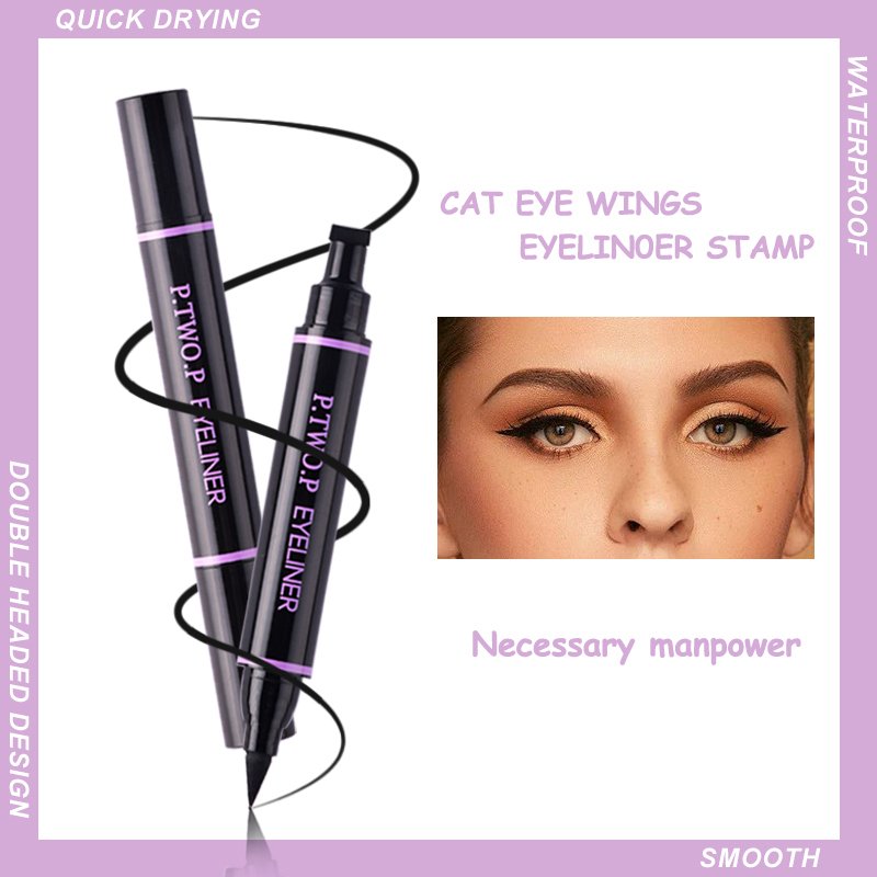 P.TWO.P 2 Pcs/Lot Eye Cosmetics Waterproof Long-lasting Quick-drying Liquid Silky Smooth Beauty Makeup Soft Eyeliner
