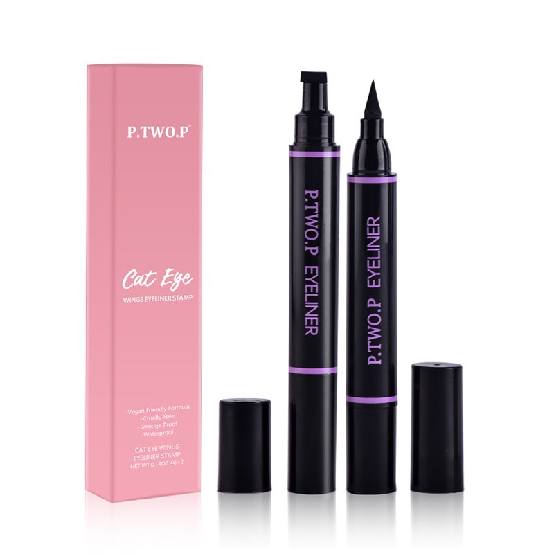 P.TWO.P 2 Pcs/Lot Eye Cosmetics Waterproof Long-lasting Quick-drying Liquid Silky Smooth Beauty Makeup Soft Eyeliner