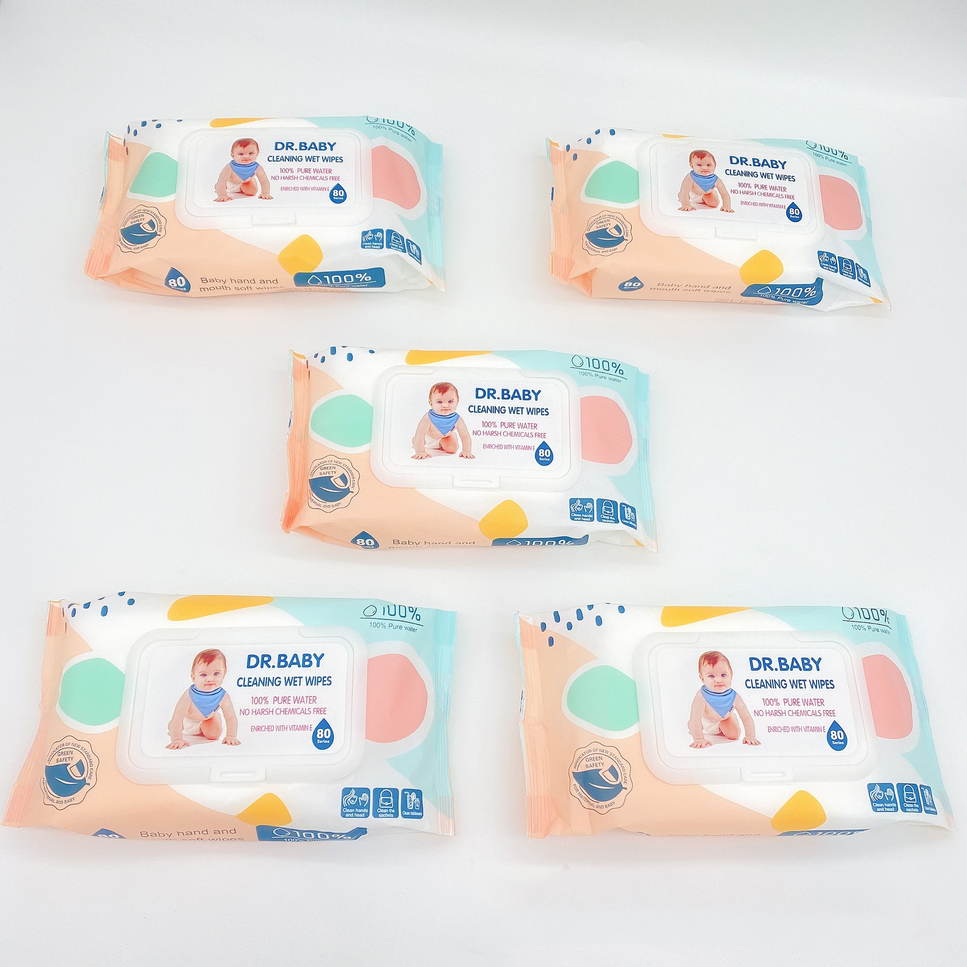 In Stock Baby Wipes 80pcs Unscented Sensitive Skin Tender Baby Wipes Toallitas Humedas
