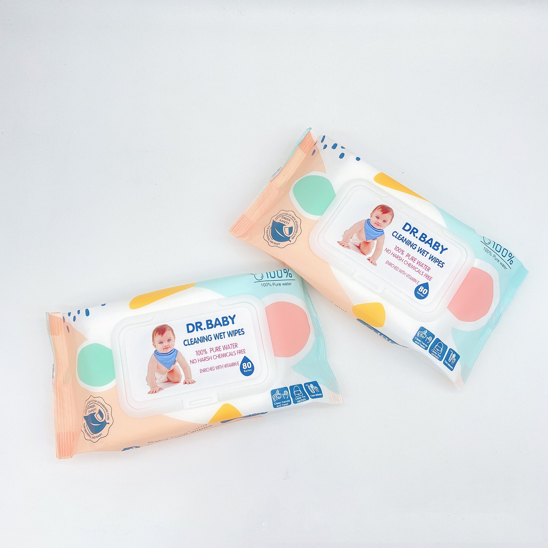 In Stock Baby Wipes 80pcs Unscented Sensitive Skin Tender Baby Wipes Toallitas Humedas