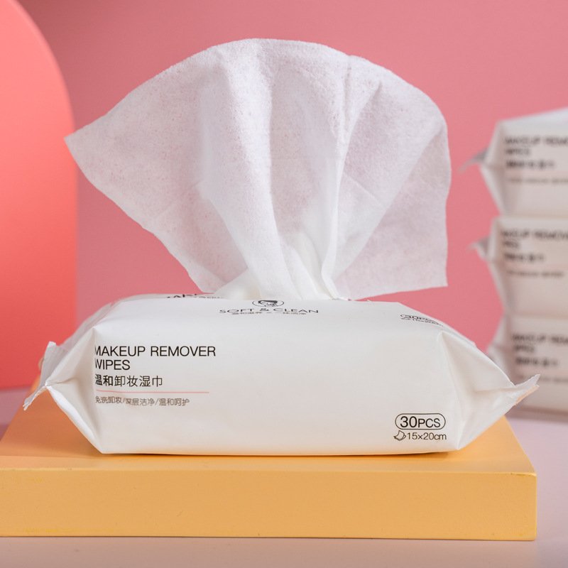 OEM/ODM Female Care Make up Remover Soft Cleean Wet Wipes 30pcs/customized Shanghai Adults 2 Years CE SDS MSDS ISO Feminine