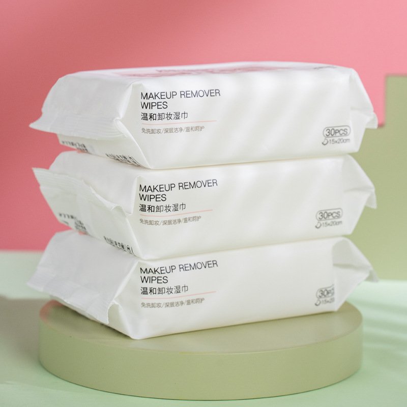 OEM/ODM Female Care Make up Remover Soft Cleean Wet Wipes 30pcs/customized Shanghai Adults 2 Years CE SDS MSDS ISO Feminine