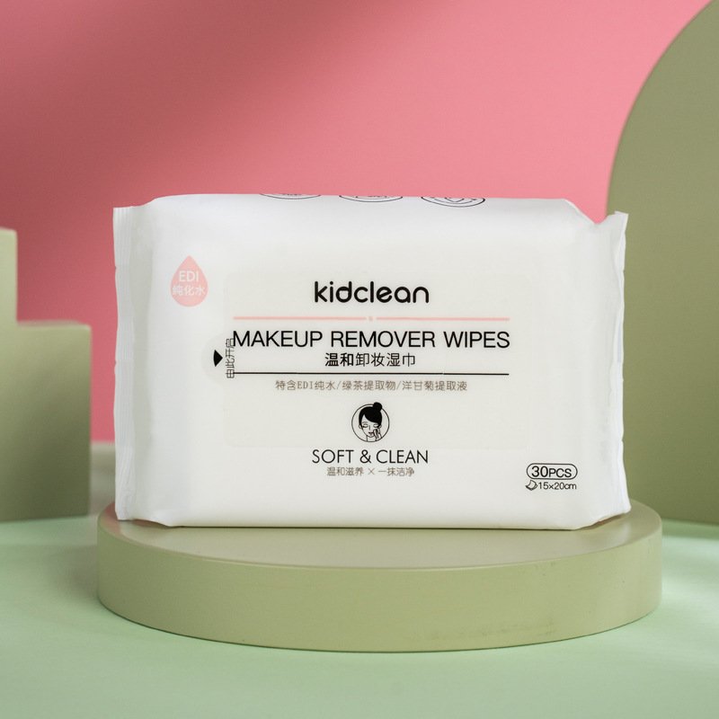 OEM/ODM Female Care Make up Remover Soft Cleean Wet Wipes 30pcs/customized Shanghai Adults 2 Years CE SDS MSDS ISO Feminine