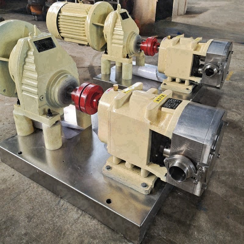 daily chemical industry viscosity cosmetic transfer rotary lobe impeller pump with speed reduction