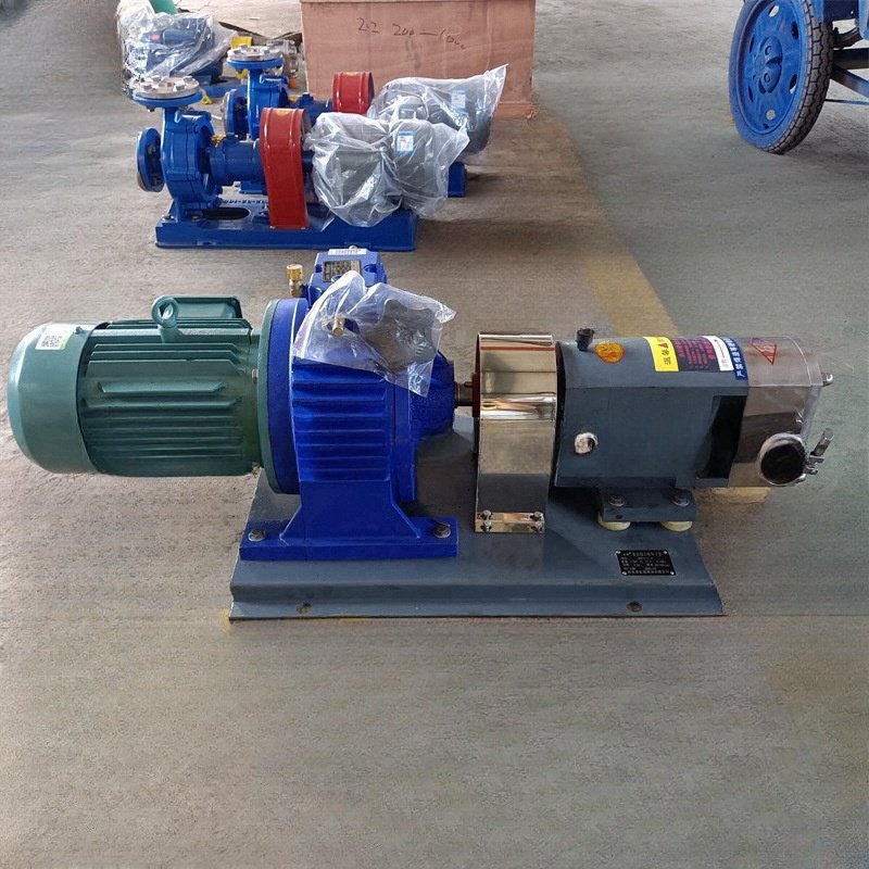 daily chemical industry viscosity cosmetic transfer rotary lobe impeller pump with speed reduction