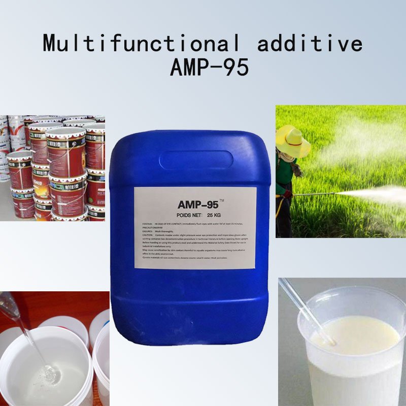 Multi-functional additive AMP-95 prevents secondary flocculation of pigments and reduces the amount of surfactant used.
