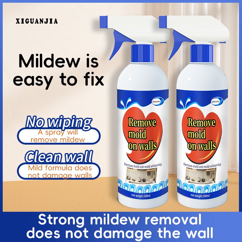 XiGuanJia 500ml Mildew Removal Spray Washer Rubber Toilet Corner Tile Gap Mouldy Wall Cleaning Mold and Mildew Remover Spray