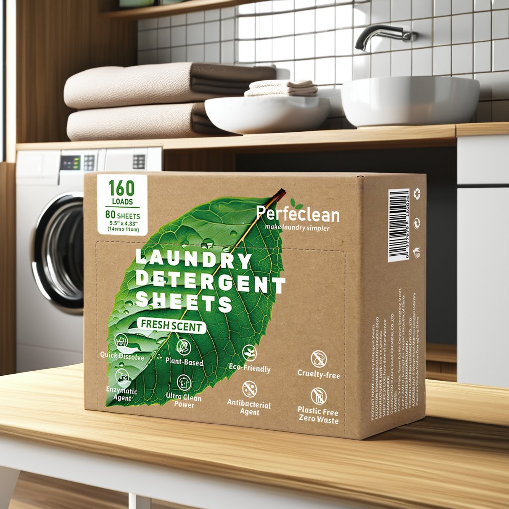 Laundry Detergent Sheets Eco Friendly Recyclable Packaging Hypoallergenic Stain Fighting Ultra Concentrated Laundry Soap Paper