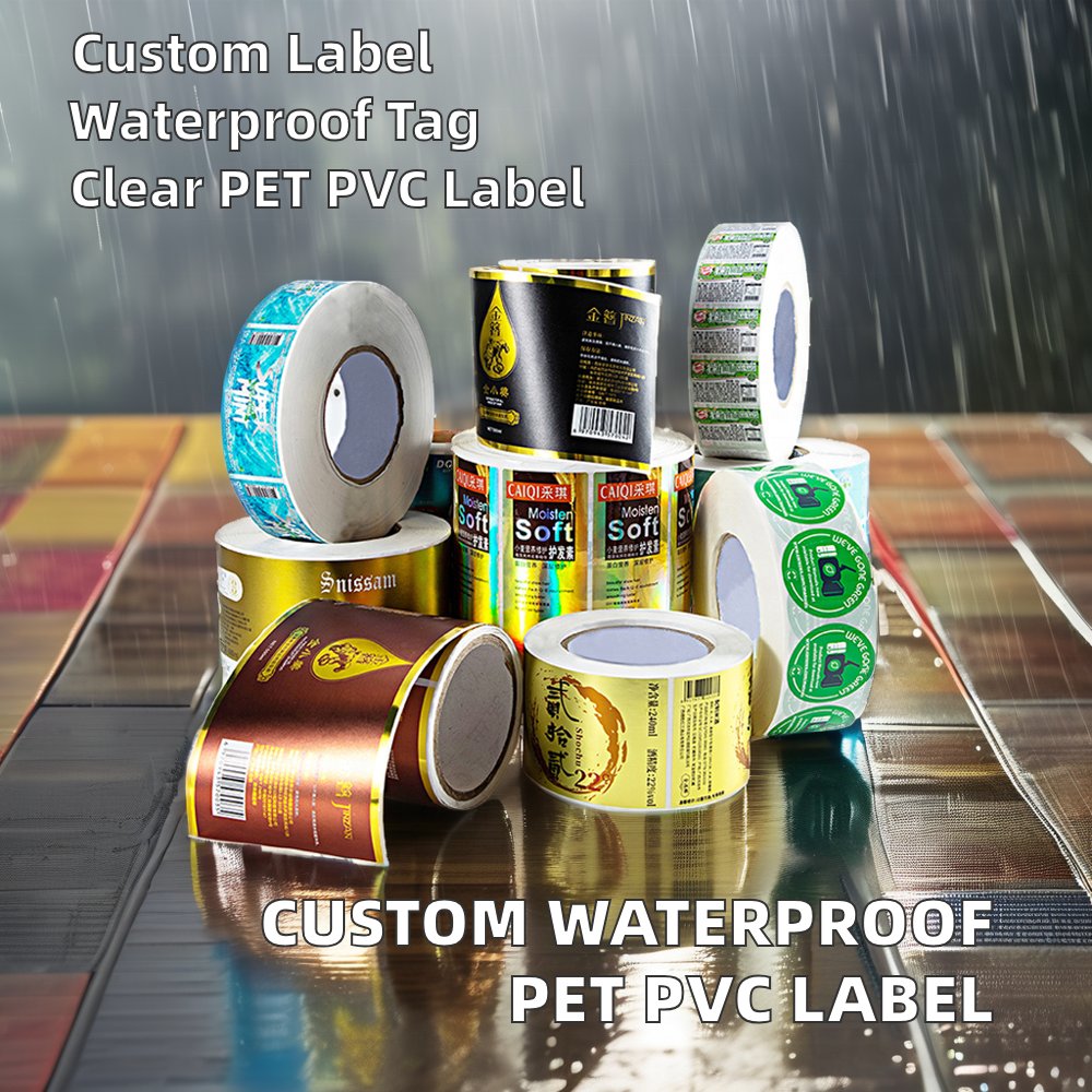 Custom Self-Adhesive Transparent Sticker Waterproof Polyethylene PET PVC Daily Chemical Perfume Bottle Label Made PP Vinyl BOPP