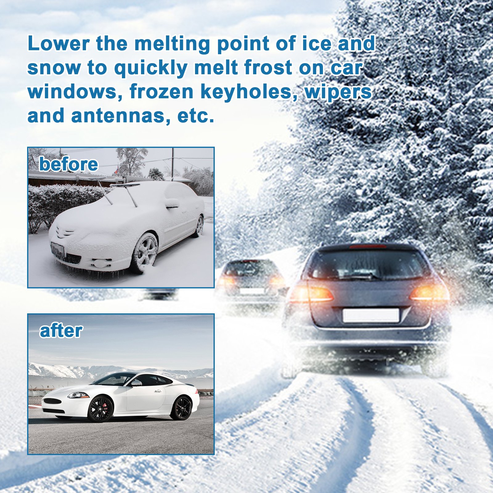 Rayhong OEM&ODM Car Snow Melter Effective Ice Cleaner Non-toxtic Ice Cleaner For Car Window