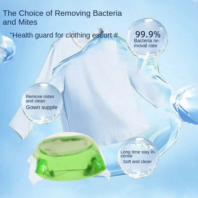Hypoallergenic Laundry Capsules Color Protection High Efficiency Satin Removal Laundry Detergent Pods for Sensitive Skin