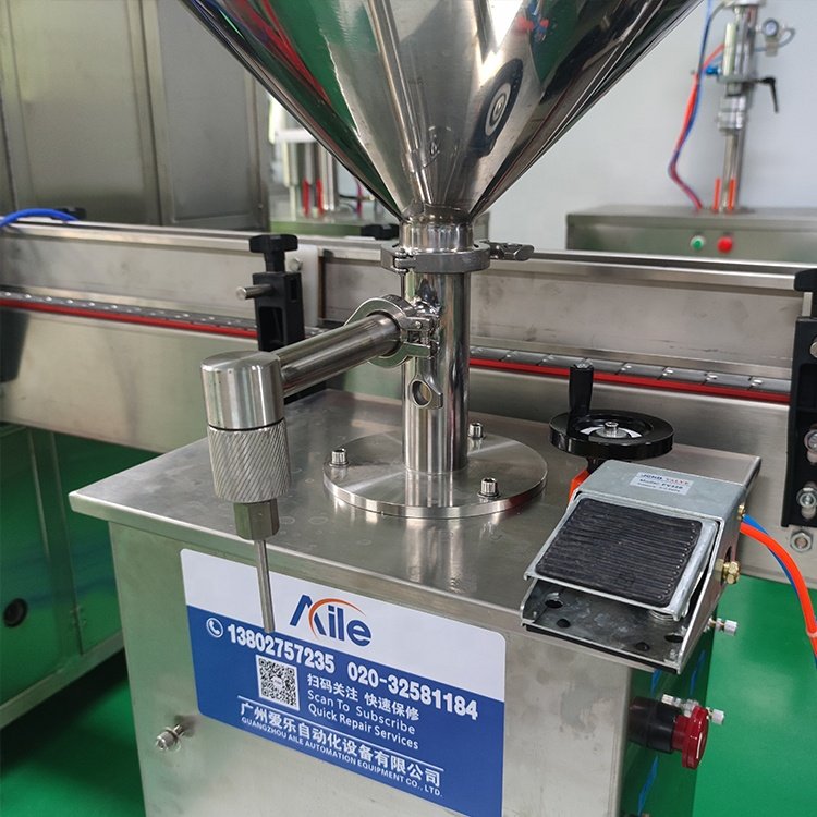 AILE Single Head Automatic Jar Grain Corn Hopper Glass Salt Bottle Filler Granule Filling Machine