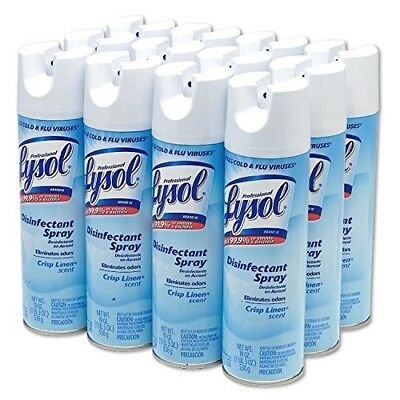 Cans Lyzol- Disinfectant-Spray Crisp Linen 19oz