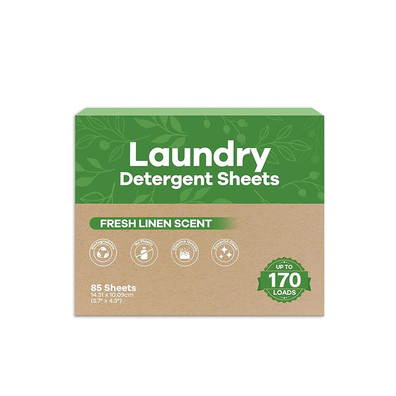 Custom Packing Easy Dissolving Portable Laundry Detergent Sheets Strips Washing Paper For Laundry Machine