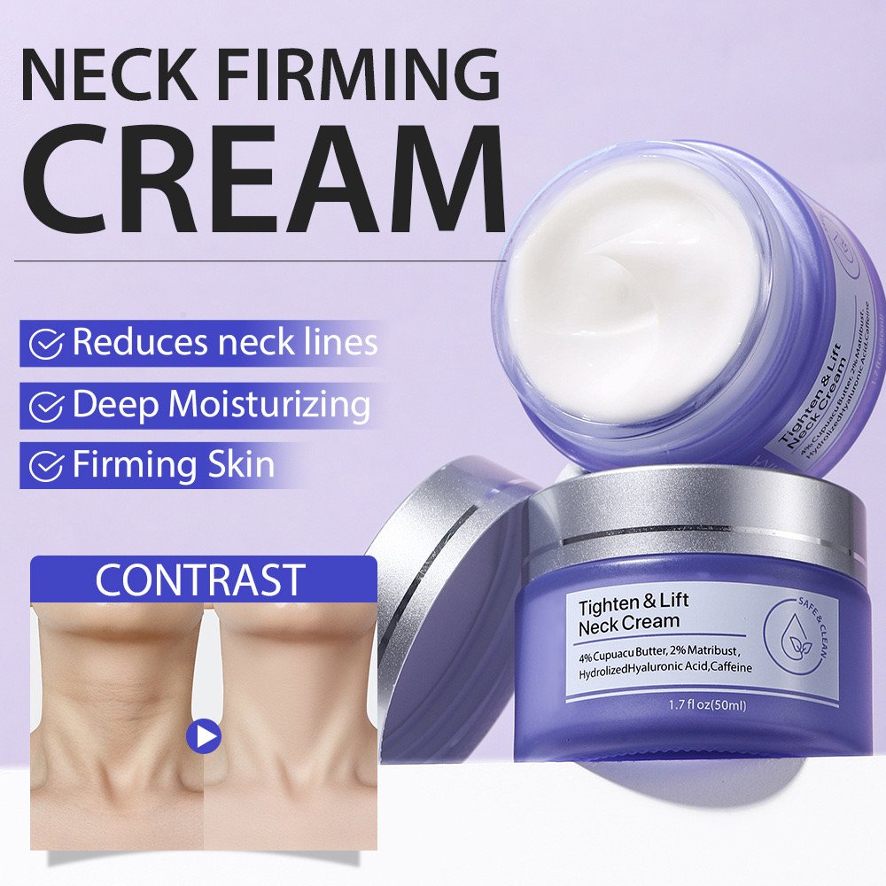 Hot selling Caffeine hyaluronic acid firming and lifting Neck Cream Anti-aging whitening night firming cream