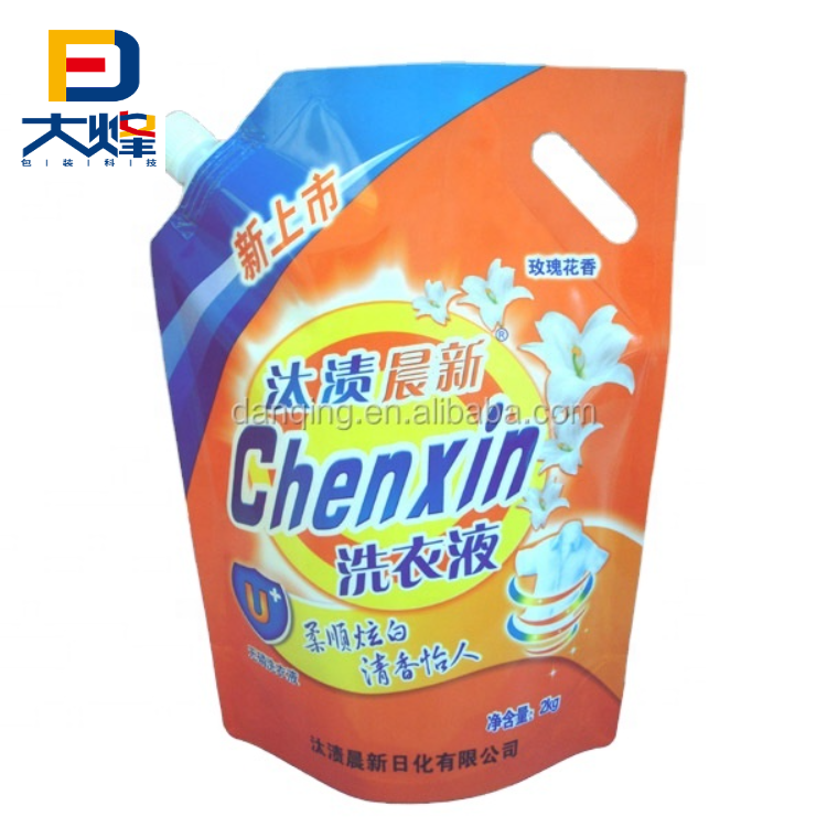 Laundry Liquid Soap Detergent Packaging Stand Up Spout Pouch Daily-chemical Packaging Bags