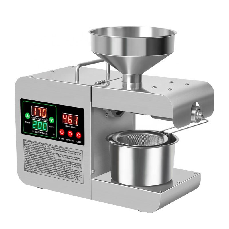 Home Use Mini Oil Extraction Coconut Oil Press Machine Peanut Oil Press Manual for Sale