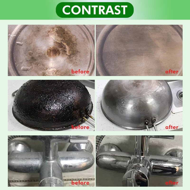 500g soluable strong dirt remove power kitchen detergent stainless steel cleaner