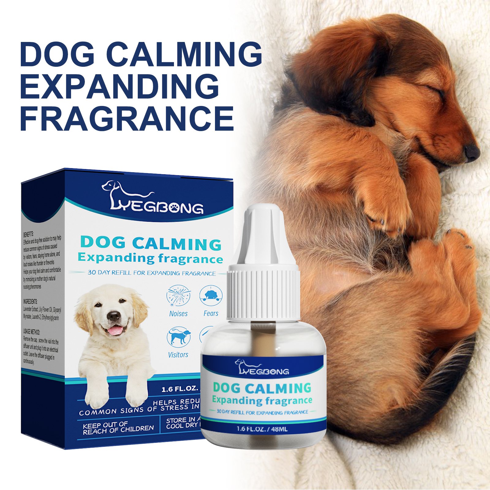 Yegbong A Pet Care Relieve Stress Pet Care Supplies Calming Eco-friendly Pet Calming Liquid