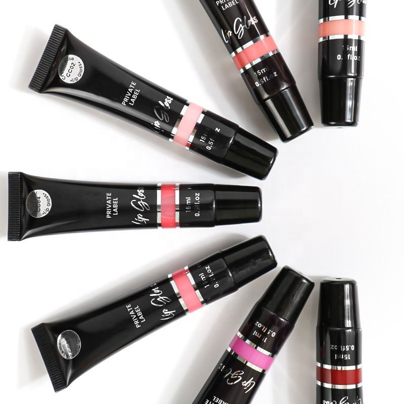Low MOQ Hose Lip Gloss Jelly Lip Tint Lip Oil Small Portable Colors Shimmer Moisturizing Custom Logo Private Label Gloss