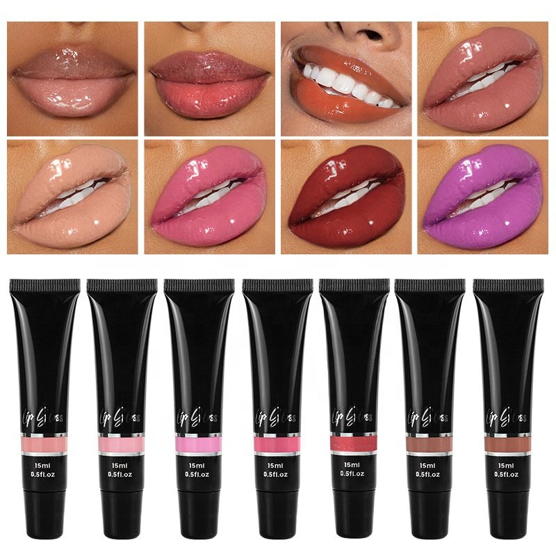 Low MOQ Hose Lip Gloss Jelly Lip Tint Lip Oil Small Portable Colors Shimmer Moisturizing Custom Logo Private Label Gloss