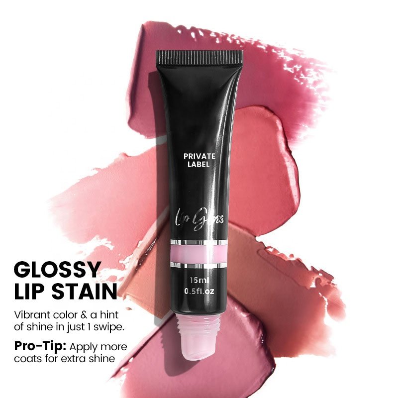 Low MOQ Hose Lip Gloss Jelly Lip Tint Lip Oil Small Portable Colors Shimmer Moisturizing Custom Logo Private Label Gloss