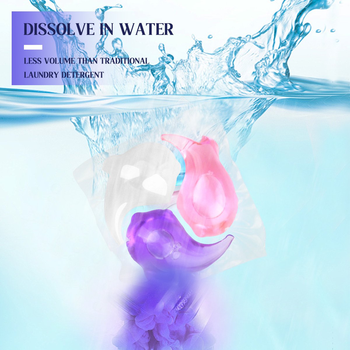 OEM ODM Eco-Friendly Laundry Detergent Soap Beads Lemon and Lavender Scented Washing Pods Capsule for Cleaning Clothes
