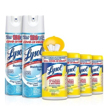 Lysol Spray To Go Travel Size 4 Pack