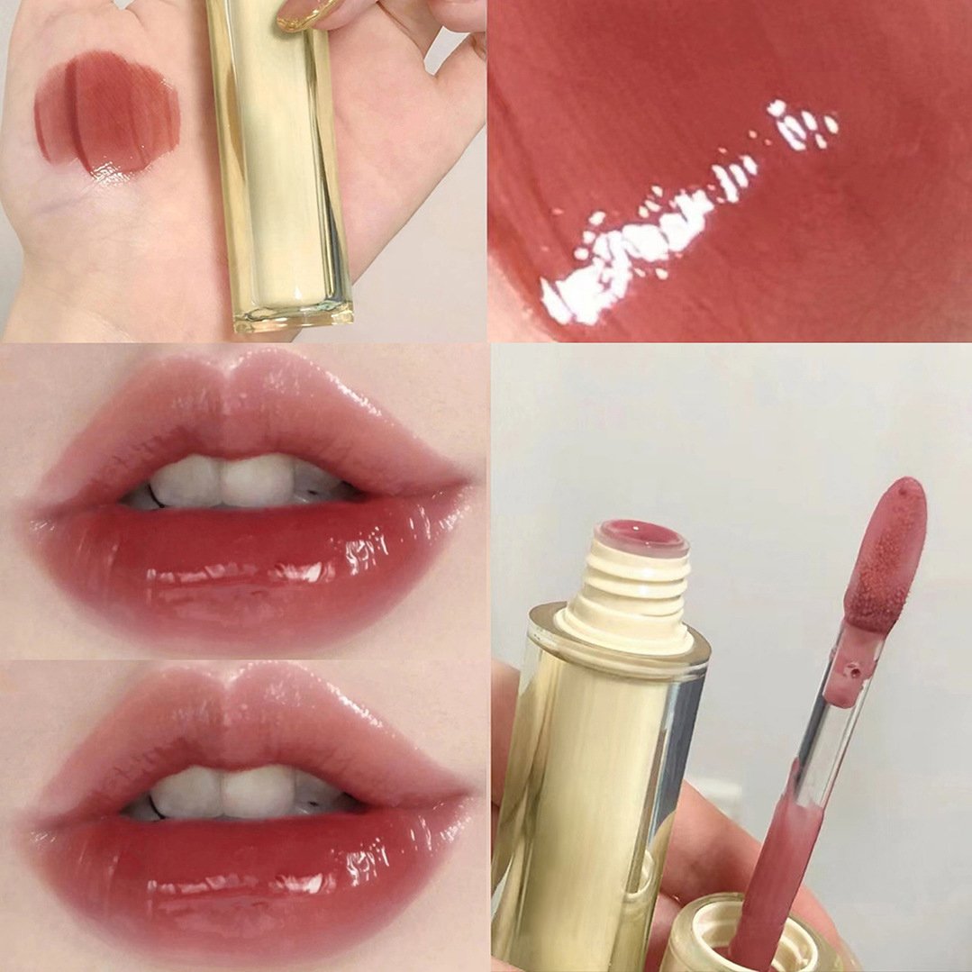Custom lip gloss oem makeup lip glaze cosmetics waterproof long-lasting moisturizing red lip gloss private label