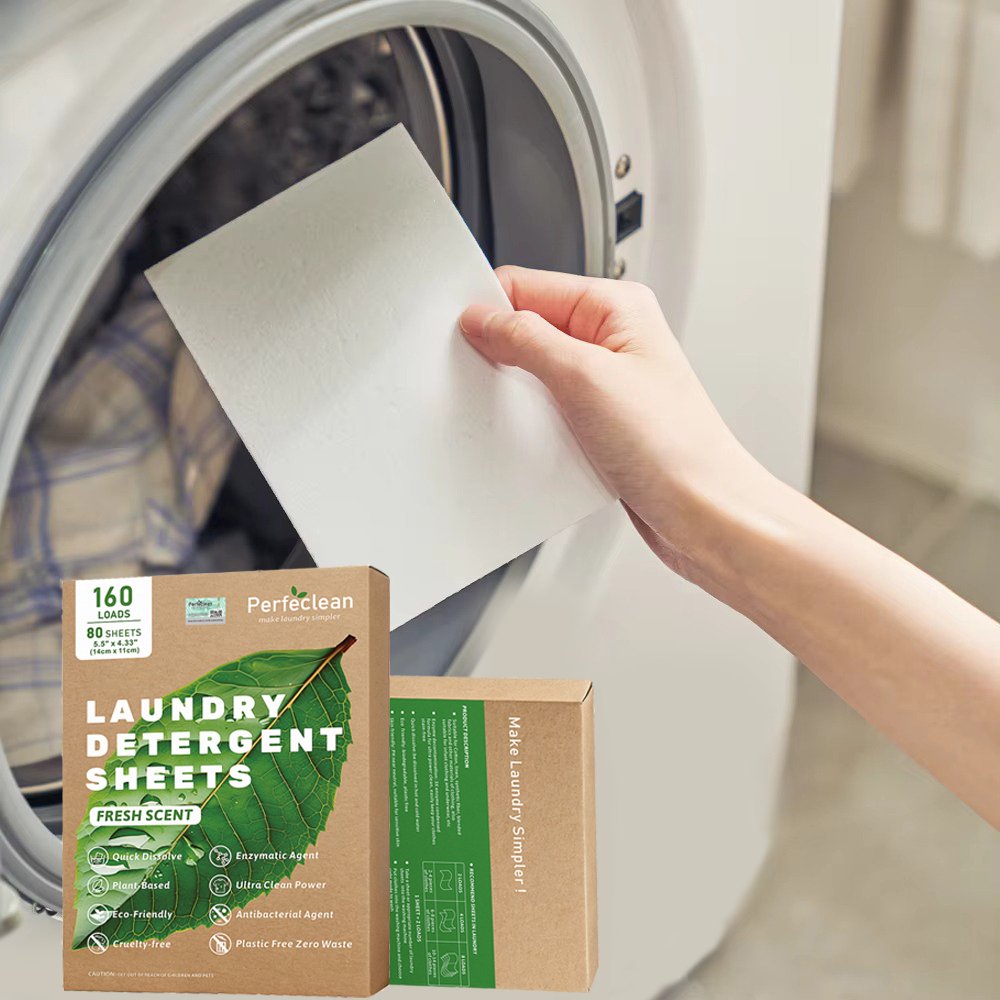 Super Portable Eco-Friendly Softener Dryer Sheets Custom Packing Dye-Trapping Tablets for Laundry Detergent