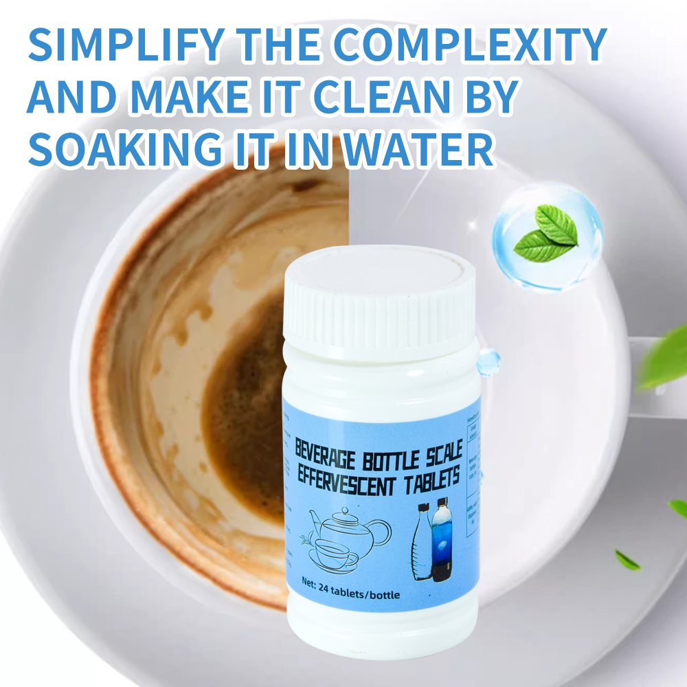 Easily Remove Tough Stains from Cups and Mugs with Tea Coffee Cleaning Tablet Multi-Purpose Cleaner