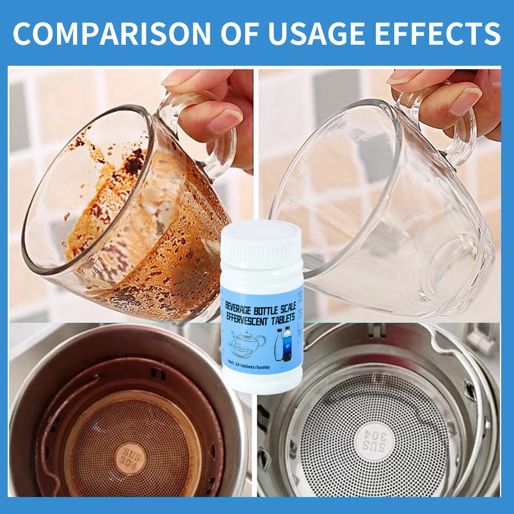 Easily Remove Tough Stains from Cups and Mugs with Tea Coffee Cleaning Tablet Multi-Purpose Cleaner