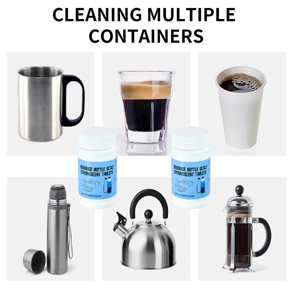 Easily Remove Tough Stains from Cups and Mugs with Tea Coffee Cleaning Tablet Multi-Purpose Cleaner