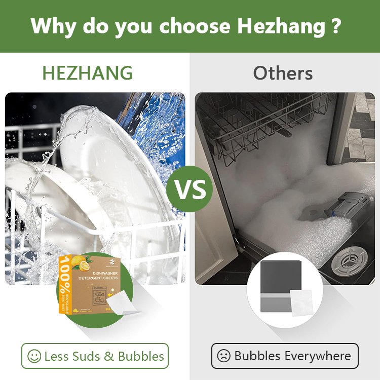 Biodegradable Disposal Paper Sheets Dish Wash Dishwasher Detergent Sheets