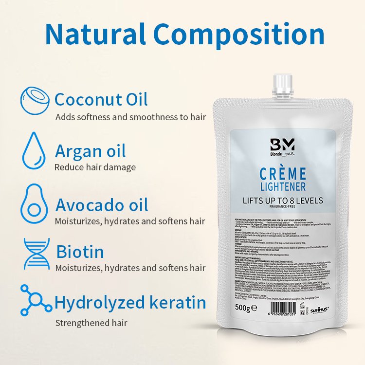 Salon Professional Private Label Hair Bleaching Peroxide Lotion 9 Level Hair Lightening Bleach Cream