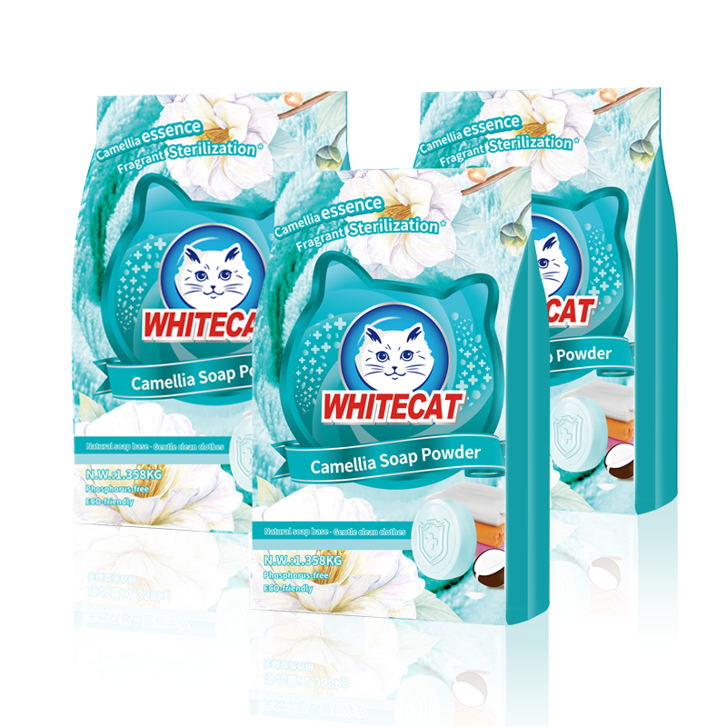 OEM Eco-friendly 400g Laundry Detergent Antibacterial Powder Soap Detergent Laundry with Camellia Fragrance