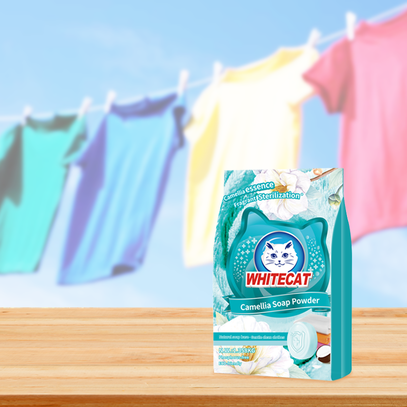 OEM Eco-friendly 400g Laundry Detergent Antibacterial Powder Soap Detergent Laundry with Camellia Fragrance