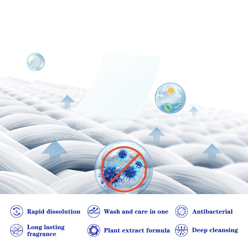 Eco Friendly Laundry Detergent Paper Hypoallergenic Ultra Concentrated Solid Laundry Detergent Sheets