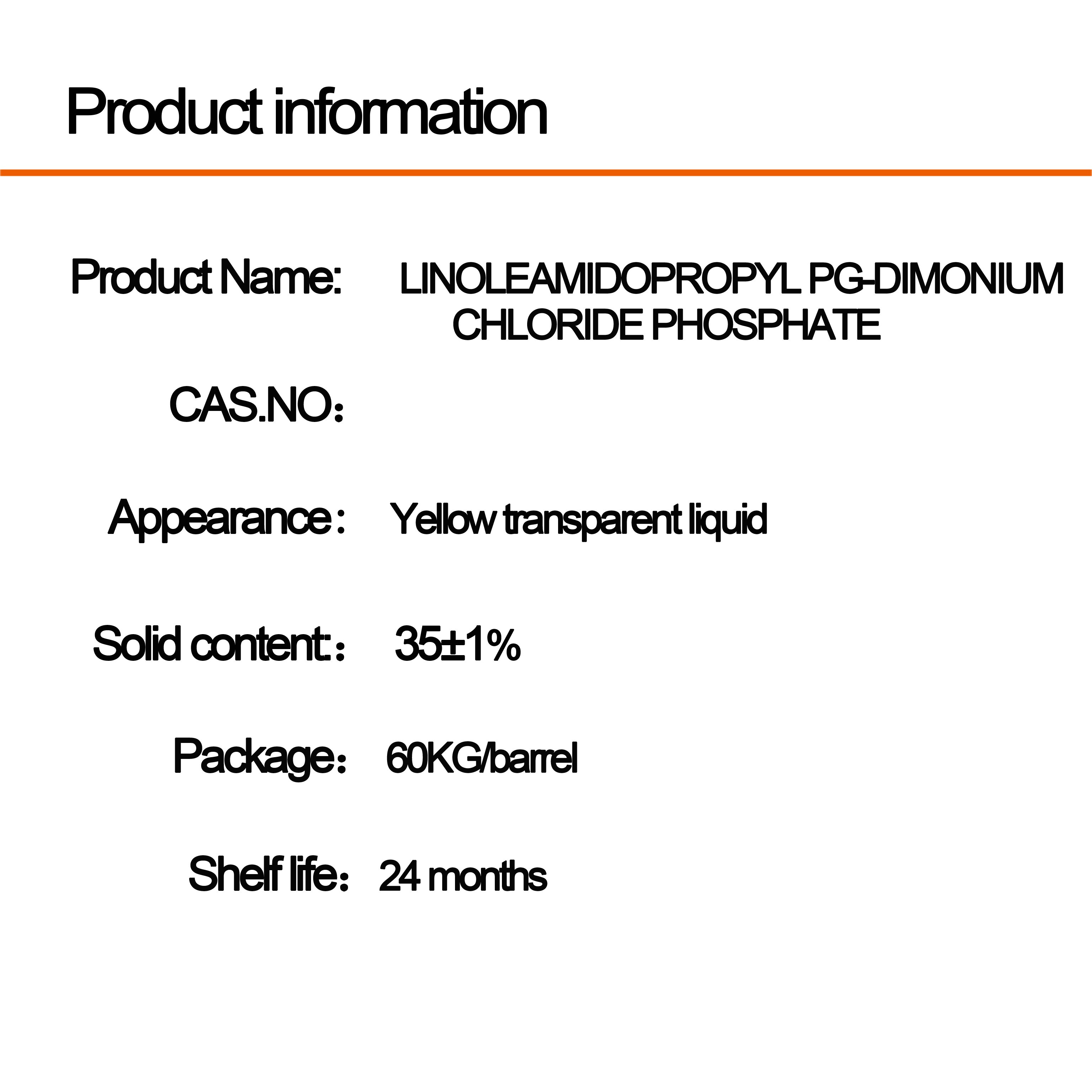 Linoleamidopropyl PG-dimonium chloride phosphate Daily chemicals Hair Care Chemical and Detergent Raw Materials Factory price