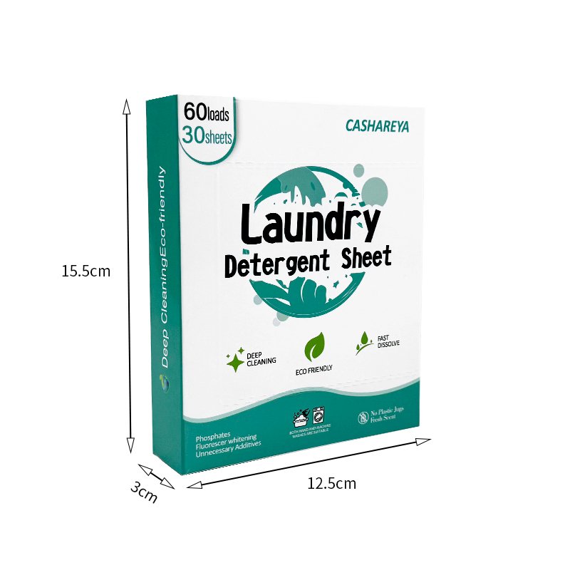 30 Sheet Portable Travel Biodegradable Natural Clothes Washing Detergent Sheets Disposable Powder Fresh Scent Laundry