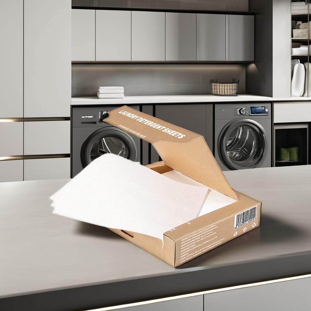 Eco-Friendly Biodegradable Laundry Detergent Sheets Fragrance-Free Power Solid Paper Strip for Cleaning Product
