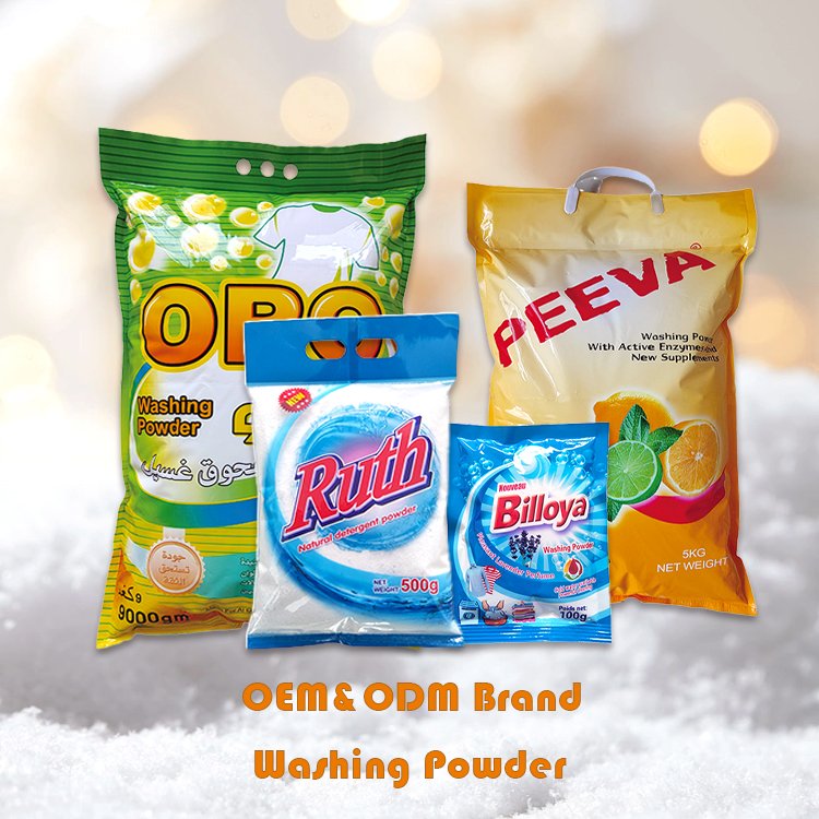 The Aojie OEM & ODM detergente en polvo para ropa wholesale in China factory 25 kg woven bags