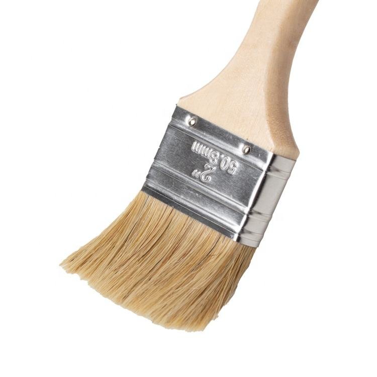 High Quality Pure Bristles Household Daily Paint Brush 1in 1.5in 2in 3in 5in With Wooden Handle Wall Paint Brush Holder
