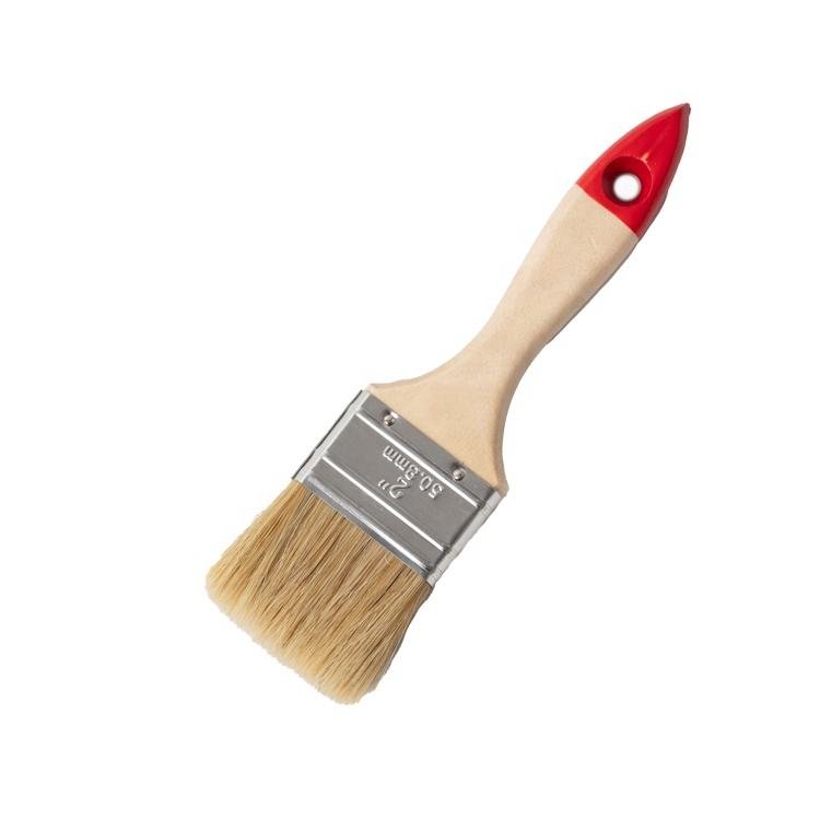 High Quality Pure Bristles Household Daily Paint Brush 1in 1.5in 2in 3in 5in With Wooden Handle Wall Paint Brush Holder
