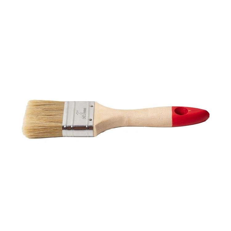High Quality Pure Bristles Household Daily Paint Brush 1in 1.5in 2in 3in 5in With Wooden Handle Wall Paint Brush Holder
