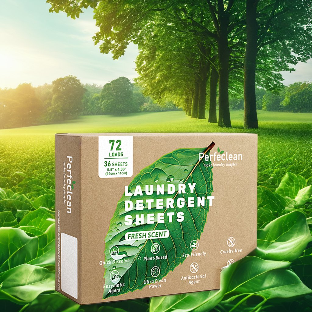 Eco-Friendly Biodegradable Hypoallergenic Laundry Detergent Wash Sheet Strips