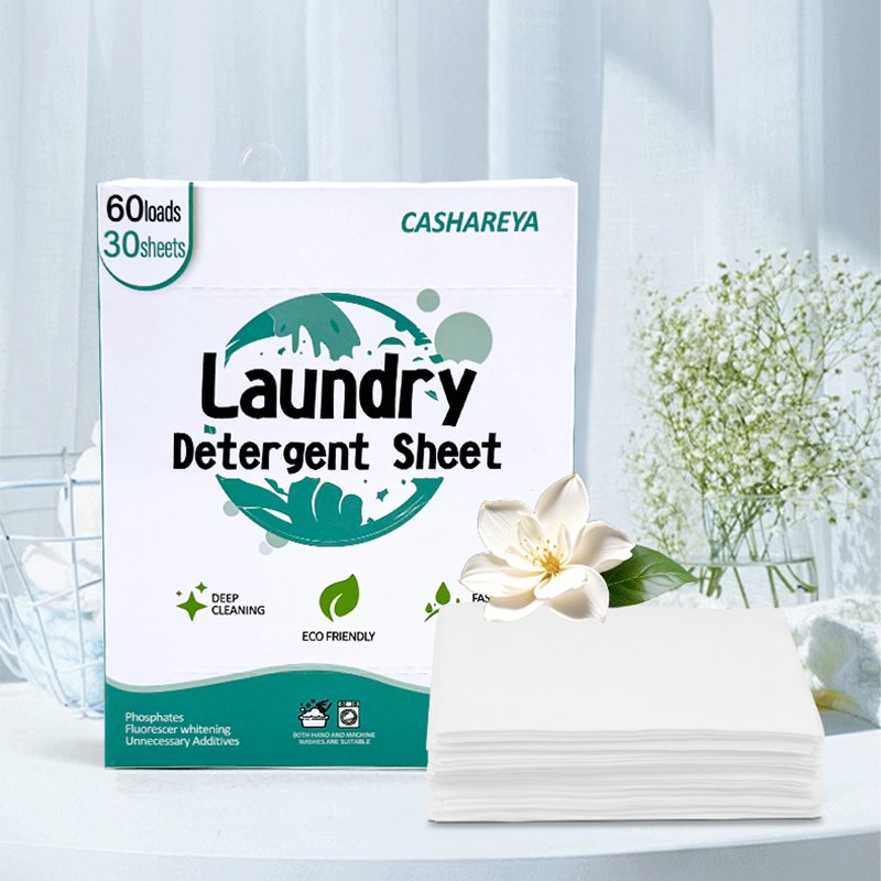 30 Sheets Biodegradable Natural Clothes Washing Sheet Portable Travel Fresh Scent detergent sheets Laundry Washing